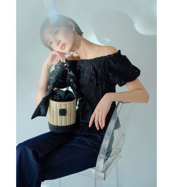 dazzlin「2WAYバルーンスリーブコットンレースブラウス」|シャツ・ブラウス|