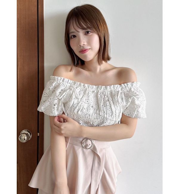 dazzlin「2WAYバルーンスリーブコットンレースブラウス」|シャツ・ブラウス|