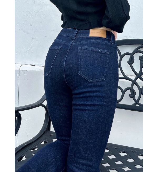 dazzlin「【吉田朱里】メイクアップフレアデニムパンツ」|デニム|