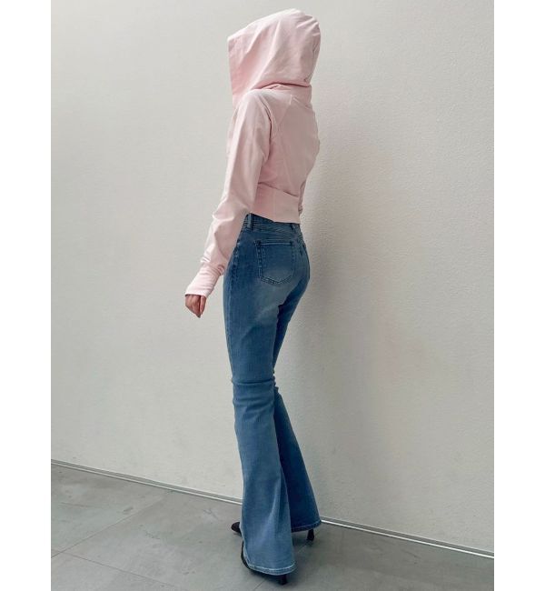 dazzlin「【吉田朱里】メイクアップフレアデニムパンツ」|デニム|