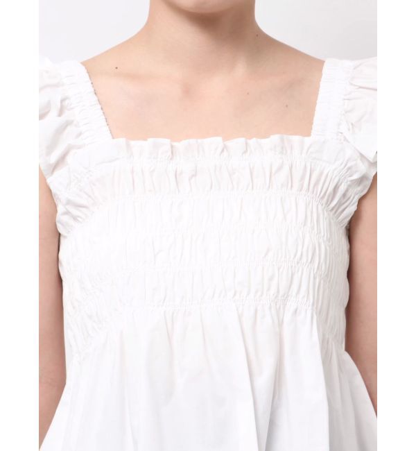 MERCURYDUO「シャーリングフリルバックシャンブラウス」|シャツ・ブラウス|