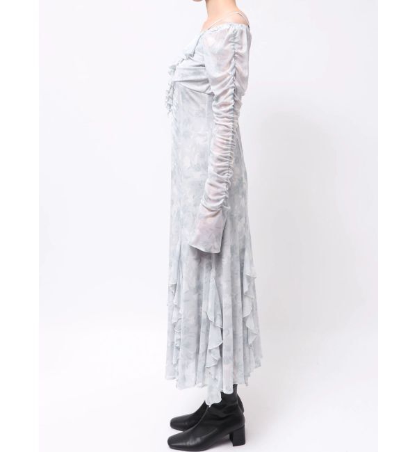 MERCURYDUO「チュールラッフルヘムワンピース」|ワンピース|