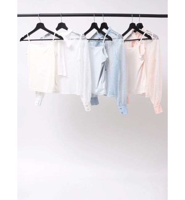 MERCURYDUO「2WAYバックリボンレースブラウス」|シャツ・ブラウス|