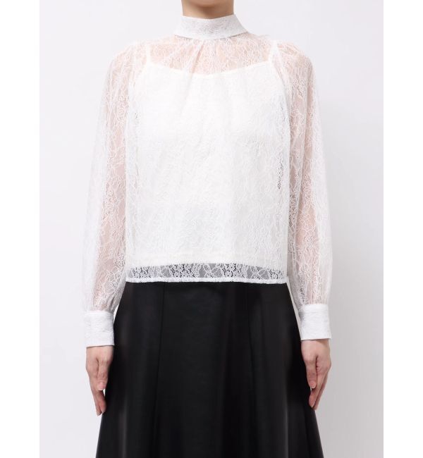 MERCURYDUO「2WAYバックリボンレースブラウス」|シャツ・ブラウス|