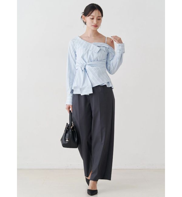 MERCURYDUO「アシメツイストシャツ」|シャツ・ブラウス|
