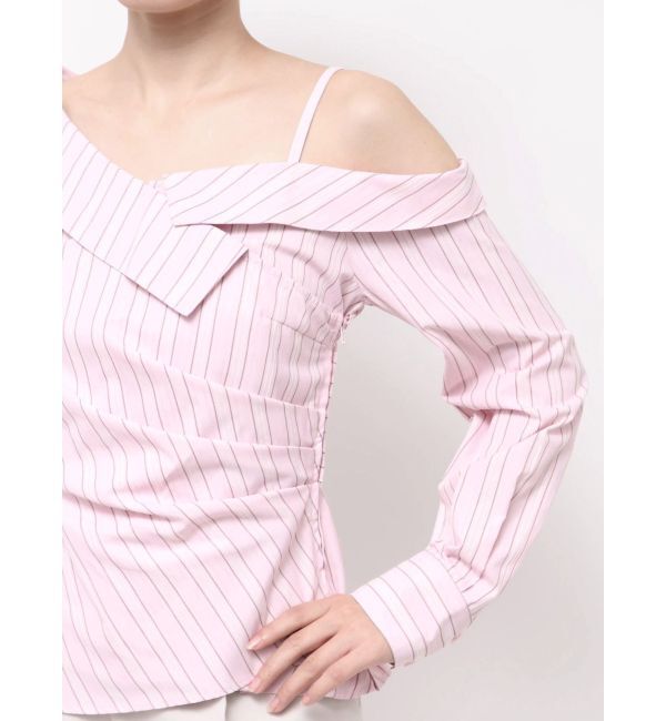 MERCURYDUO「アシメツイストシャツ」|シャツ・ブラウス|