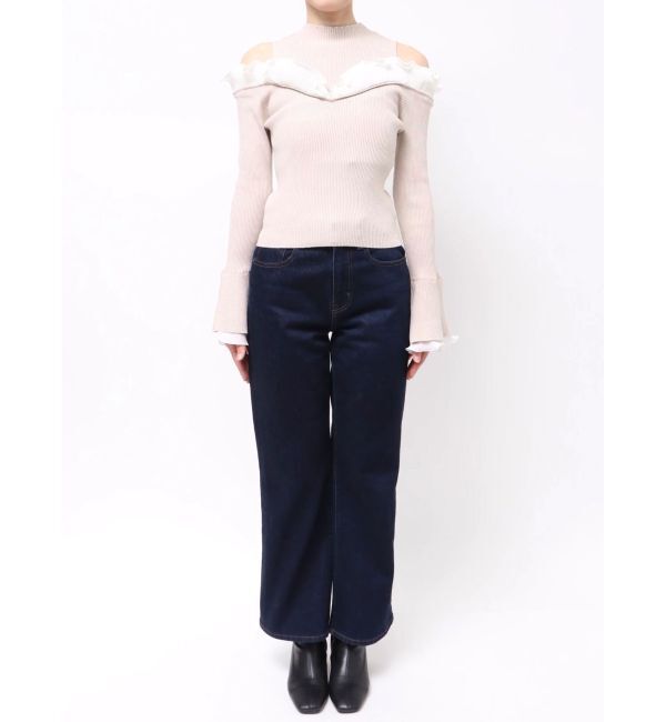 MERCURYDUO「プリーツフリル使いニット」|ニット・セーター|