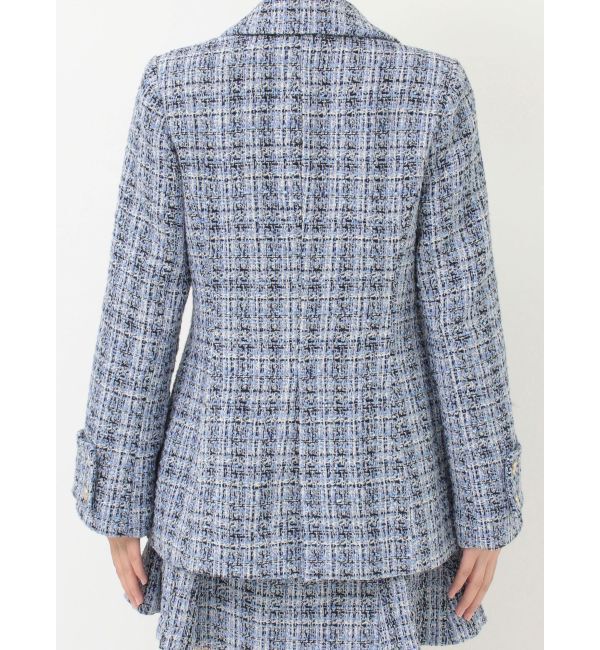 MERCURYDUO「【セットアップ着用可】フィットアンドフレアツイードジャケット」|テーラードジャケット|