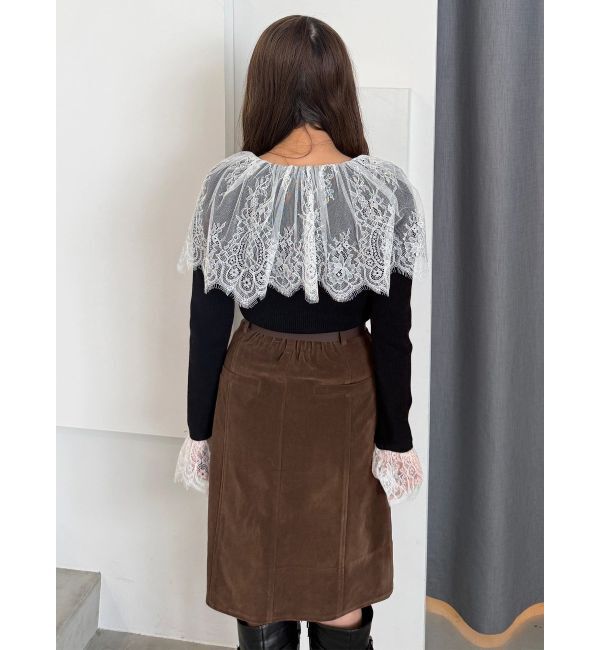 MERCURYDUO「スカラレース襟ニット」|ニット・セーター|