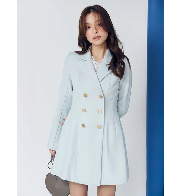 MERCURYDUO「2WAYフィット&フレアジャケットワンピース」|ワンピース|ミントグリーン