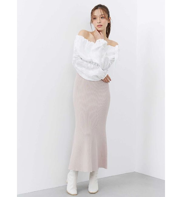 MERCURYDUO「ブラウスドッキングニットワンピース」|ワンピース|