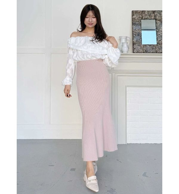 MERCURYDUO「ブラウスドッキングニットワンピース」|ワンピース|