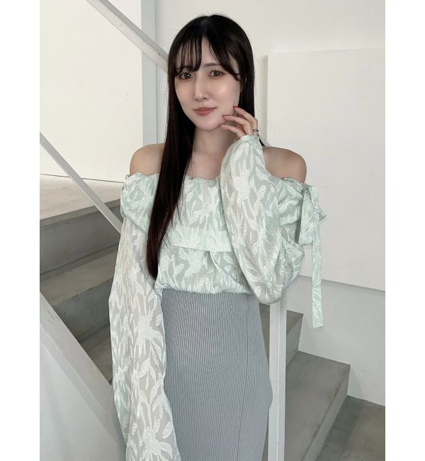 MERCURYDUO「ブラウスドッキングニットワンピース」|ワンピース|