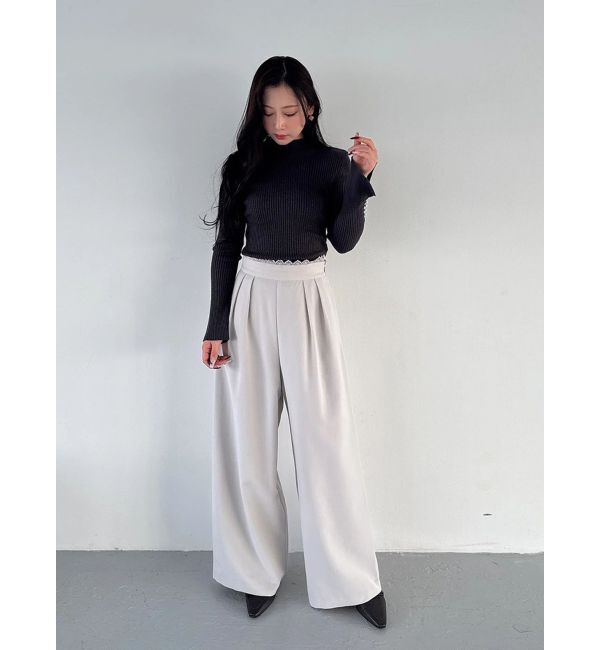 MERCURYDUO「レースレイヤードタックパンツ」|その他|