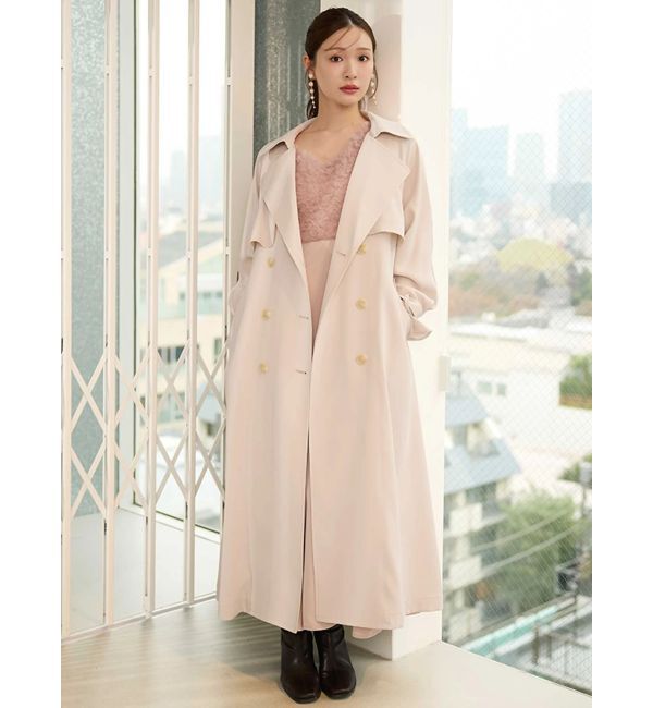 MERCURYDUO「チュールフリルドッキングサテンワンピース」|ドレス|