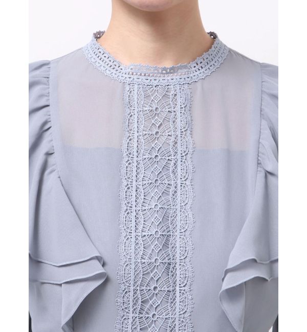 MERCURYDUO「レース切替マーメイドワンピース」|ドレス|