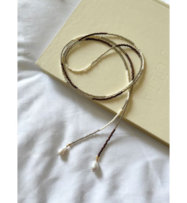 Ungrid「淡水パールビーズロングネックレス」|ネックレス|