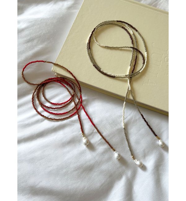 Ungrid「淡水パールビーズロングネックレス」|ネックレス|