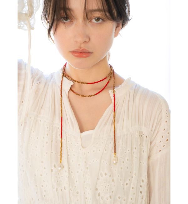 Ungrid「淡水パールビーズロングネックレス」|ネックレス|