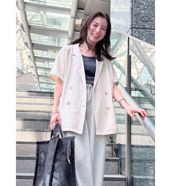 Ungrid「ハーフスリーブシャツジャケット」|シャツ・ブラウス|