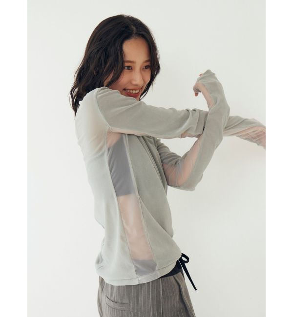 Ungrid「シアーベロアハイネックロングスリーブTee」|Tシャツ・カットソー|