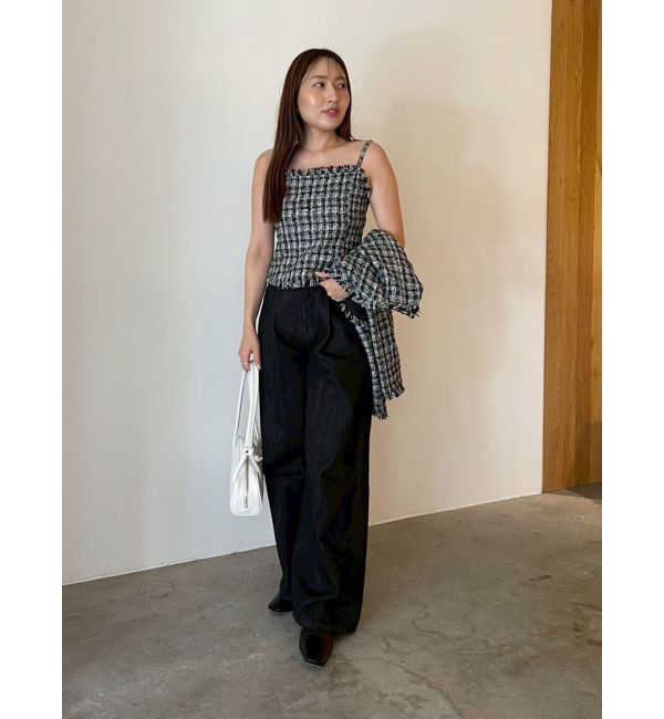 LAGUNAMOON「テープヤーンツイードキャミソール」|キャミソール|