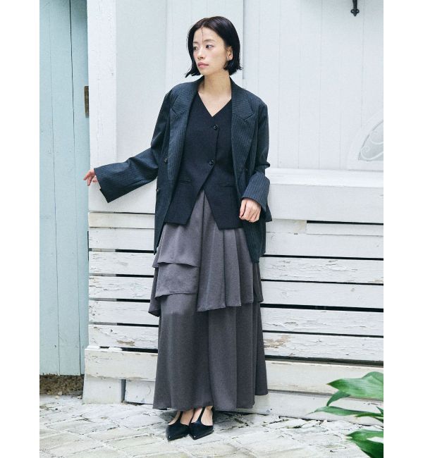 LAGUNAMOON「ティアードスカートドッキングベストワンピース」|ワンピース|