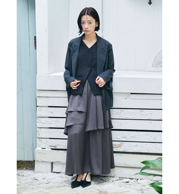 LAGUNAMOON「ティアードスカートドッキングベストワンピース」|ワンピース|