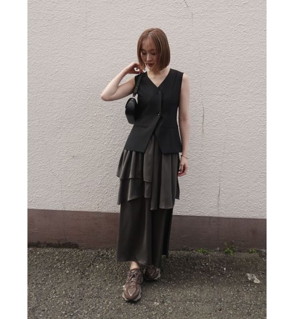 LAGUNAMOON「ティアードスカートドッキングベストワンピース」|ワンピース|