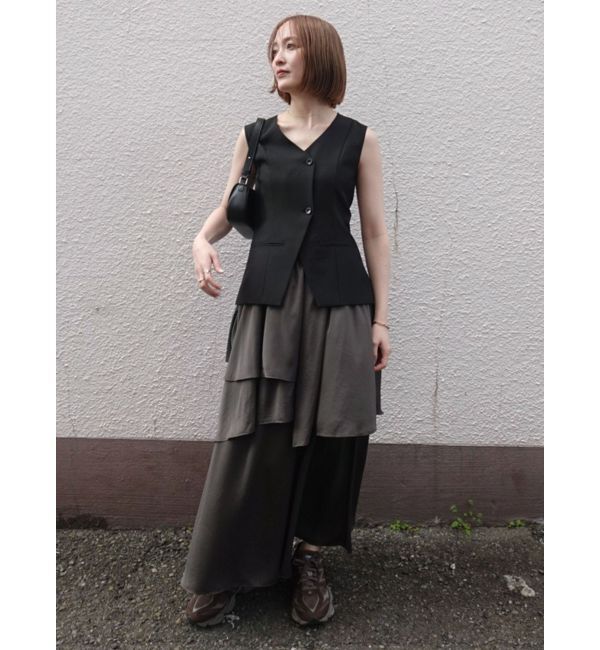 LAGUNAMOON「ティアードスカートドッキングベストワンピース」|ワンピース|