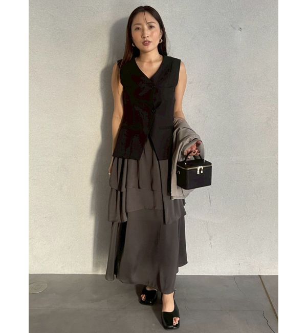 LAGUNAMOON「ティアードスカートドッキングベストワンピース」|ワンピース|