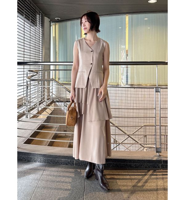 LAGUNAMOON「ティアードスカートドッキングベストワンピース」|ワンピース|