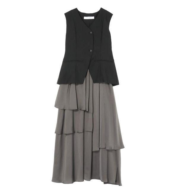 LAGUNAMOON「ティアードスカートドッキングベストワンピース」|ワンピース|