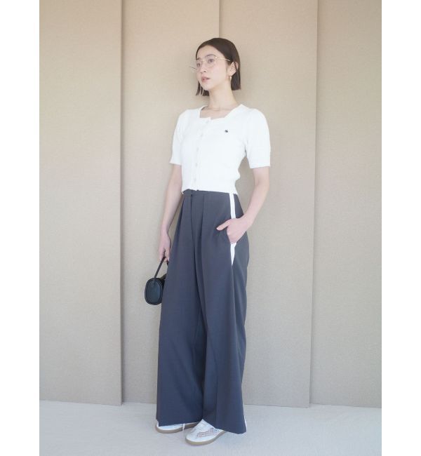 LAGUNAMOON「【POLO BCSコラボ】ブークレヤーンハーフスリーブコンパクトニットカーディガン」|ニット・セーター|