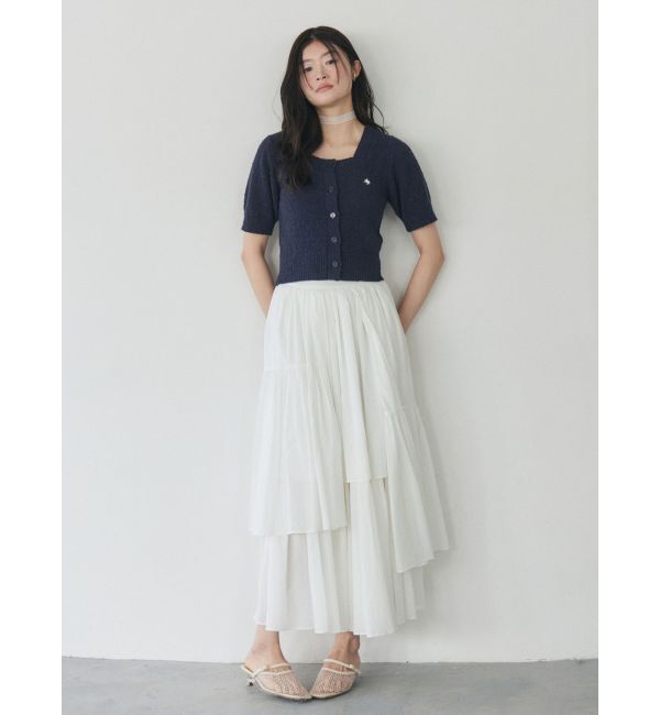 LAGUNAMOON「【POLO BCSコラボ】ブークレヤーンハーフスリーブコンパクトニットカーディガン」|ニット・セーター|