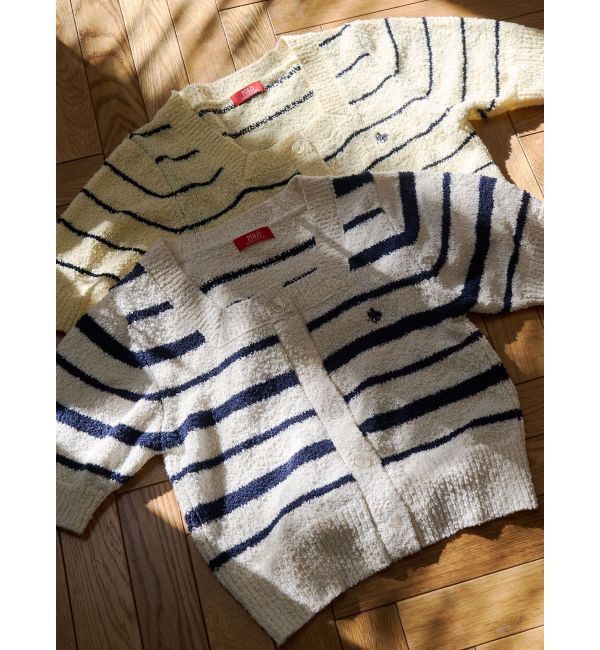 LAGUNAMOON「【POLO BCSコラボ】ブークレヤーンハーフスリーブコンパクトニットカーディガン」|ニット・セーター|