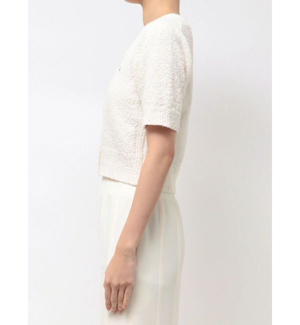 LAGUNAMOON「【POLO BCSコラボ】ブークレヤーンハーフスリーブコンパクトニットカーディガン」|ニット・セーター|