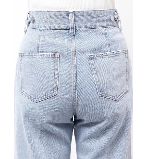 LAGUNAMOON「センタープレスワイドフレアデニムパンツ」|デニム|