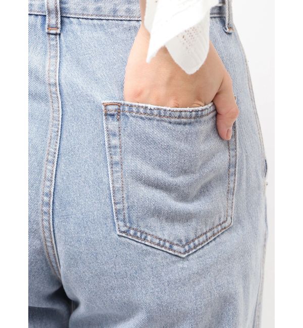 LAGUNAMOON「センタープレスワイドフレアデニムパンツ」|デニム|