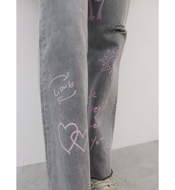 EVRIS「オリジナルグラフィックデニムパンツ」|デニム|