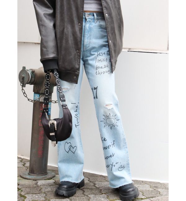 EVRIS「オリジナルグラフィックデニムパンツ」|デニム|