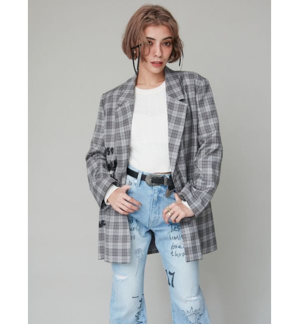 EVRIS「オリジナルグラフィックデニムパンツ」|デニム|