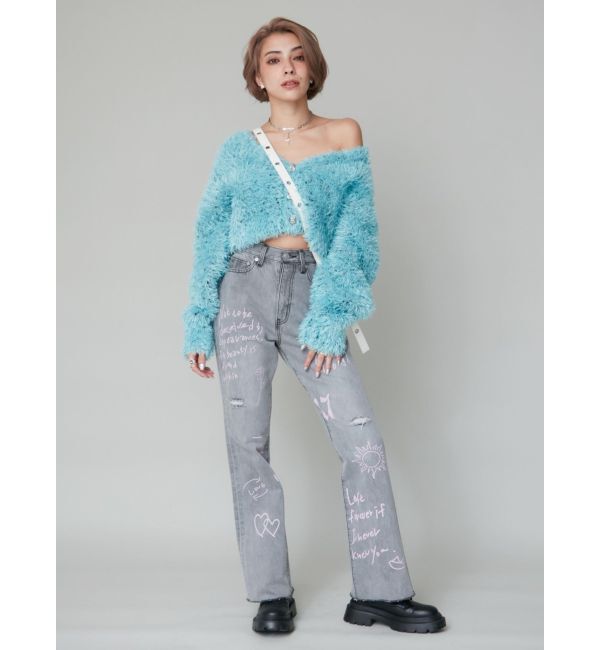 EVRIS「オリジナルグラフィックデニムパンツ」|デニム|