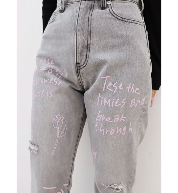 EVRIS「オリジナルグラフィックデニムパンツ」|デニム|