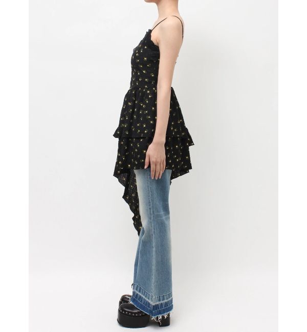 EVRIS「レースドッキングアシンメトリーミニワンピース」|ワンピース|