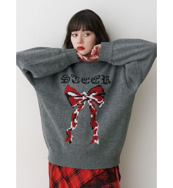 jouetie「リボンジャガードルーズニット」|ニット・セーター|
