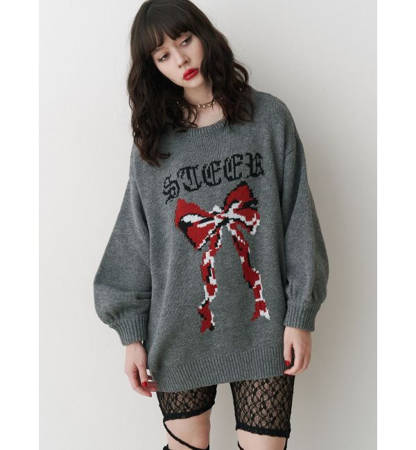 jouetie「リボンジャガードルーズニット」|ニット・セーター|