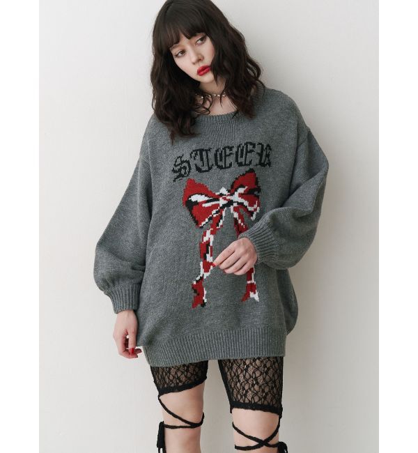 jouetie「リボンジャガードルーズニット」|ニット・セーター|