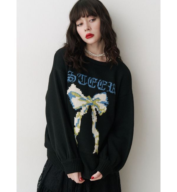 jouetie「リボンジャガードルーズニット」|ニット・セーター|