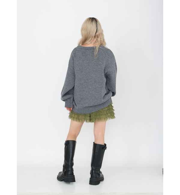 jouetie「リボンジャガードルーズニット」|ニット・セーター|